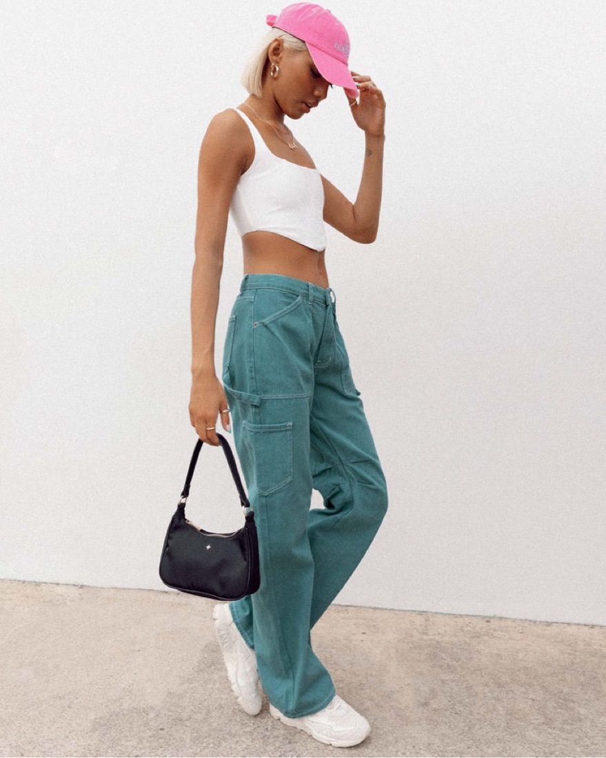 Green Miami Vice Cargo Pants by Lioness - Pickle