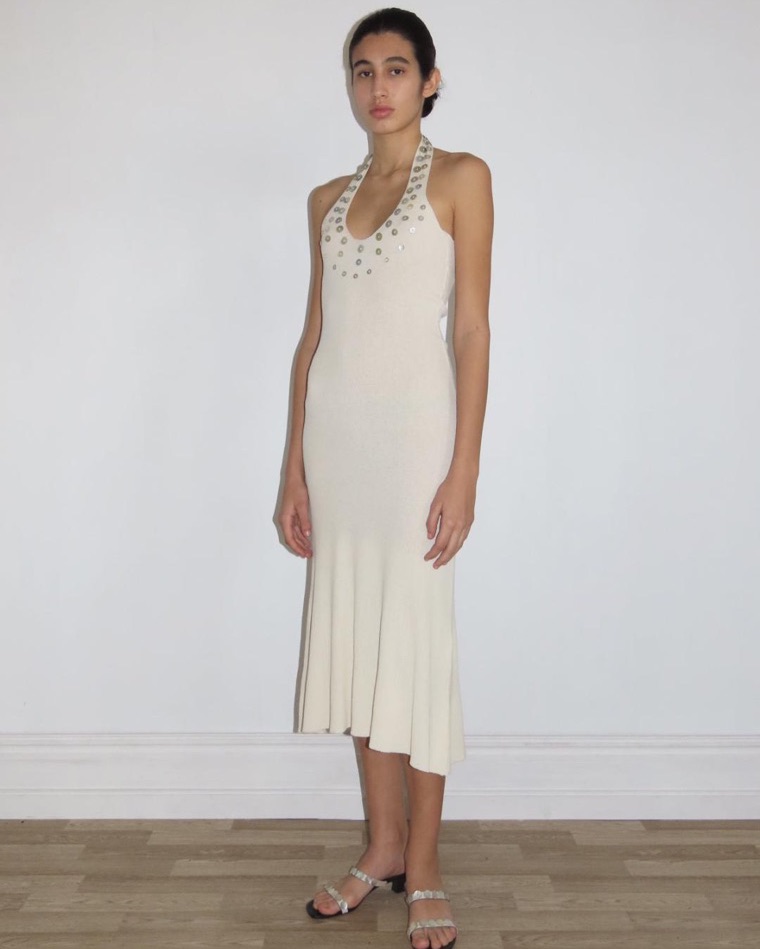 Paloma Wool Beige Tulip Midi Dress by Paloma Wool - Pickle