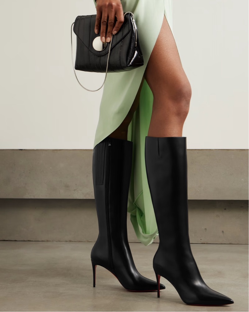 Louboutin Black Leather Boots by Christian Louboutin - Pickle