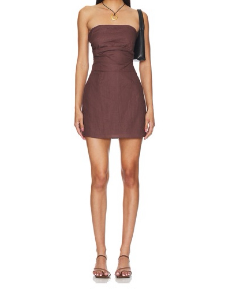 Romi Linen Dress in Chocolate by SNDYS - Pickle