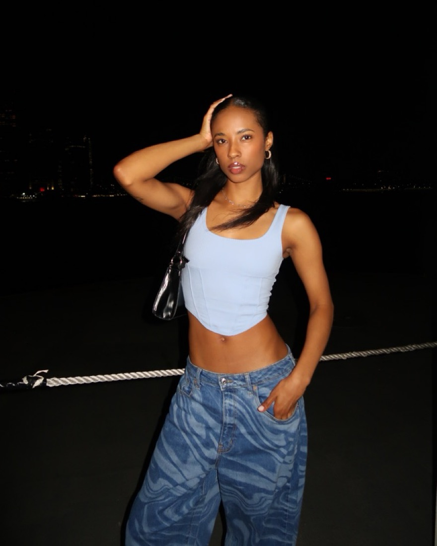 Baggy Blue Jean Wavy Pants by Wild Fable - Pickle