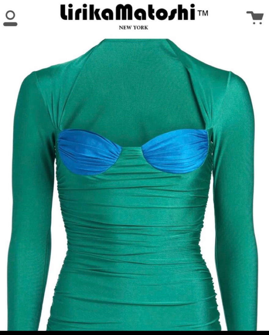 Lirika Matoshi Green & Blue Top by Lirika Matoshi - Pickle