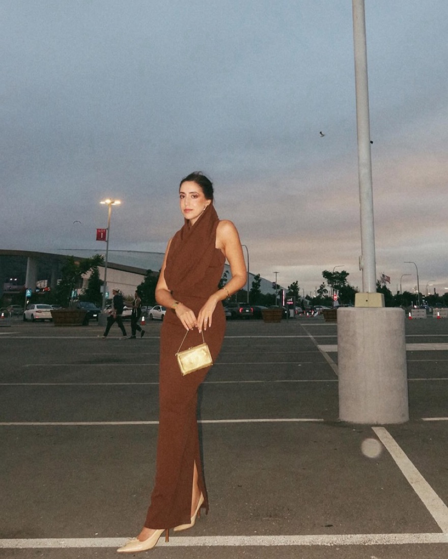 Claro Couture Brown Antlia Dress by Claro Couture - Pickle