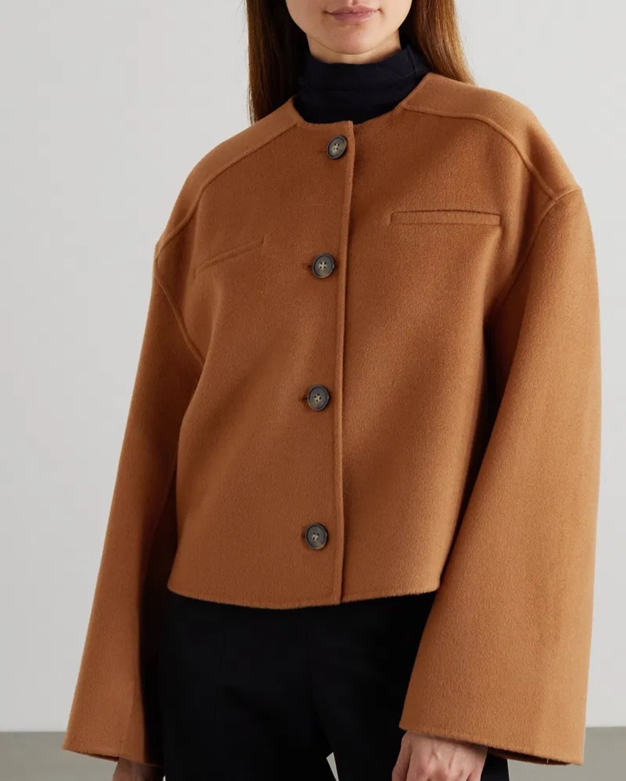 Loulou Studio カシミヤｘウール オーバーサイズニット Bruzzi Oversized Sweater — Brown Melange – La Garçonne
