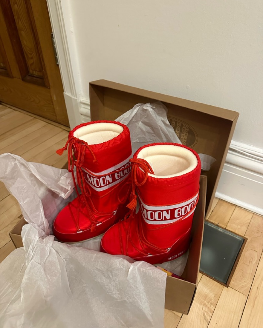 Vibrant Red Moon Boots by Moon Boot - Pickle