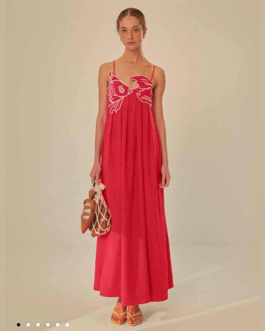 Red Koi Fish Top Dress by Farm Rio - Pickle