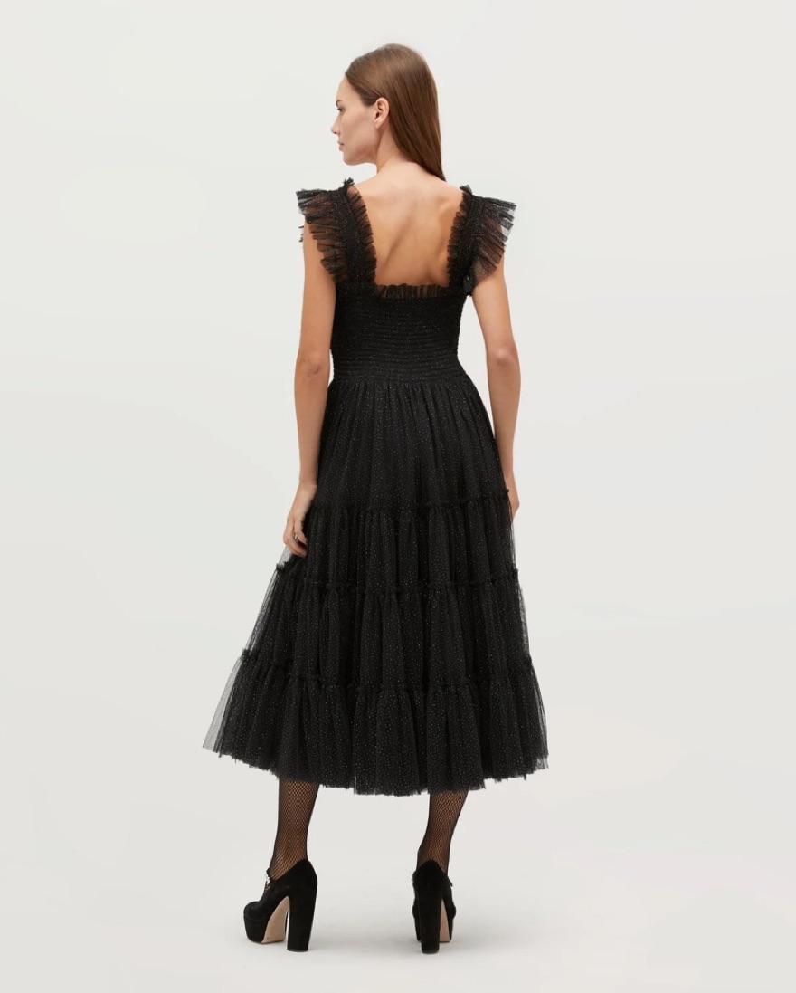 Black Glitter Hill House Nap dress by Hill House Home - Pickle