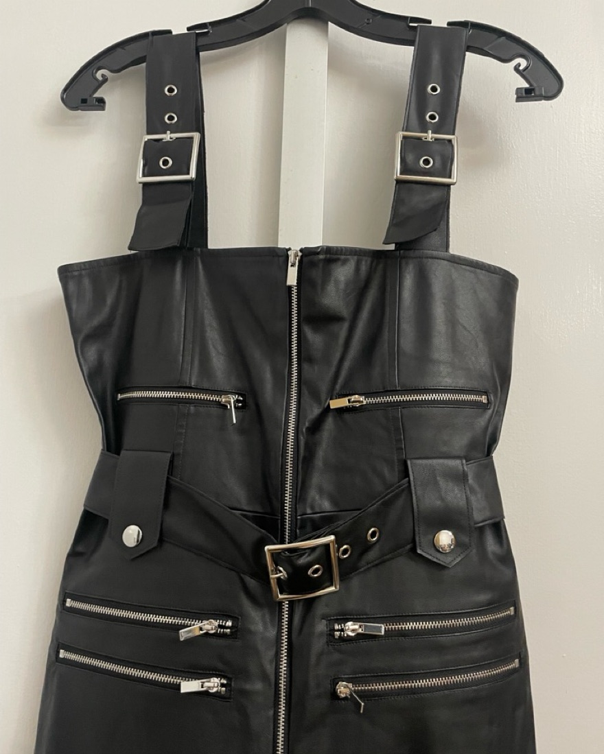 WeWoreWhat Leather Jumpsuit Size M by WeWoreWhat - Pickle