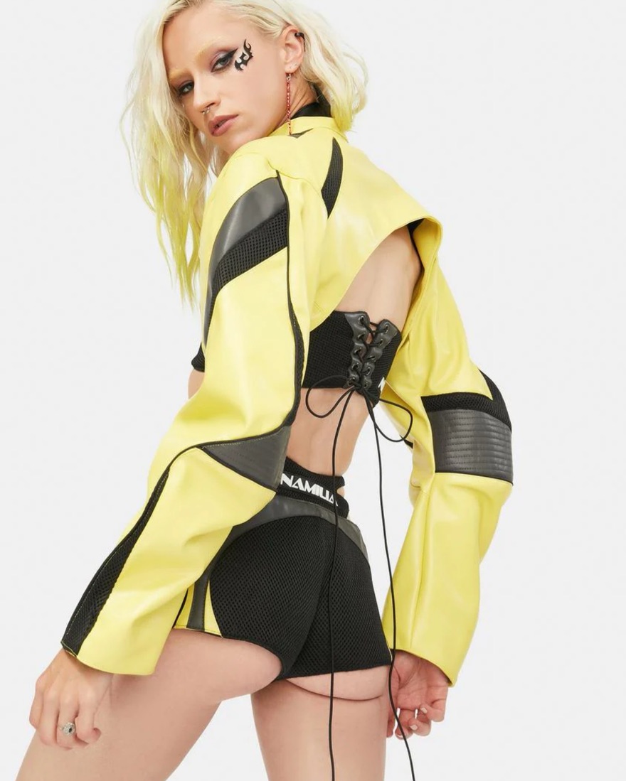 Namilia | Yellow Sneaker Moto Jacket by Namilia - Pickle