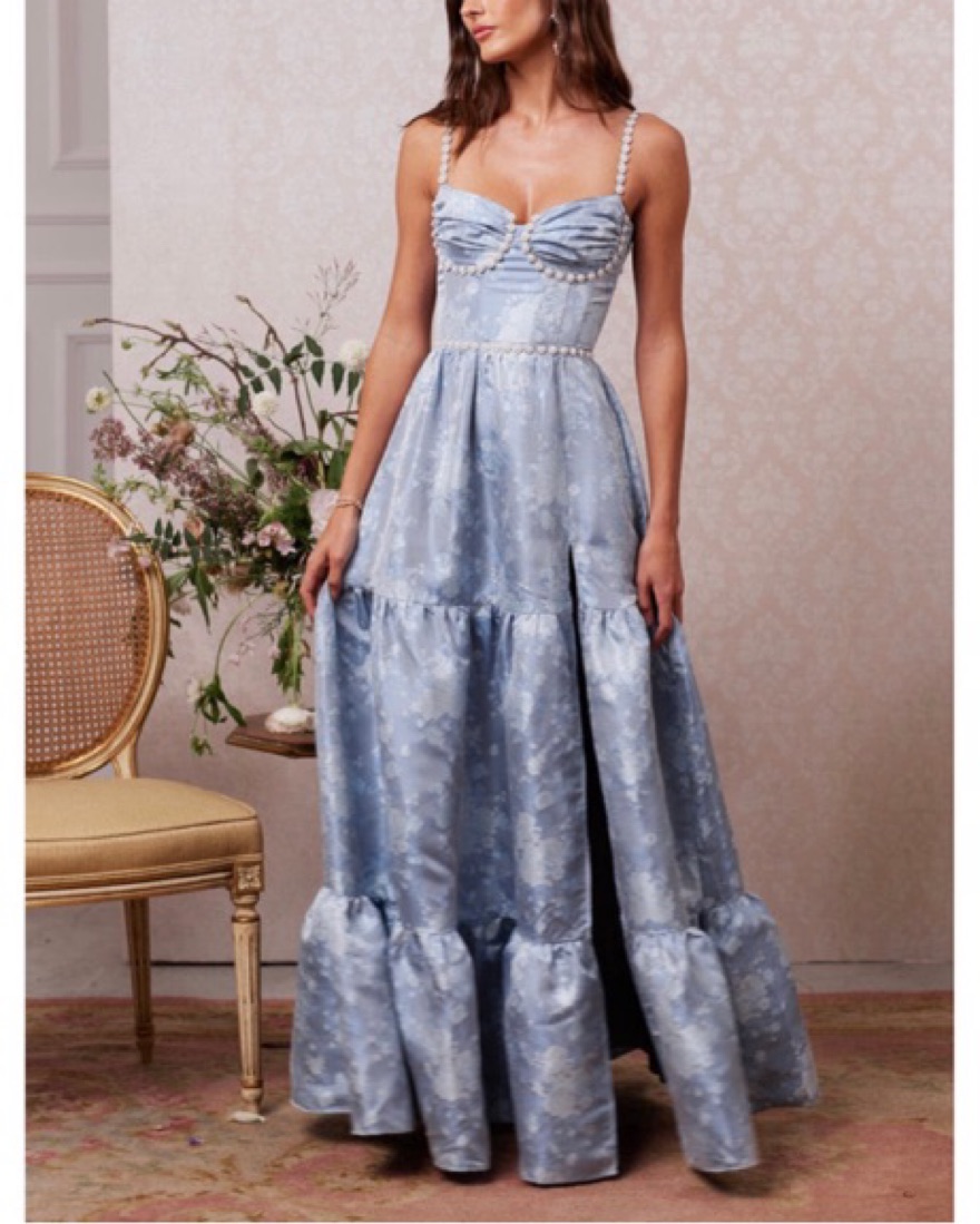 V. Chapman - The Lucetta Dress in Denim by V Chapman - Pickle