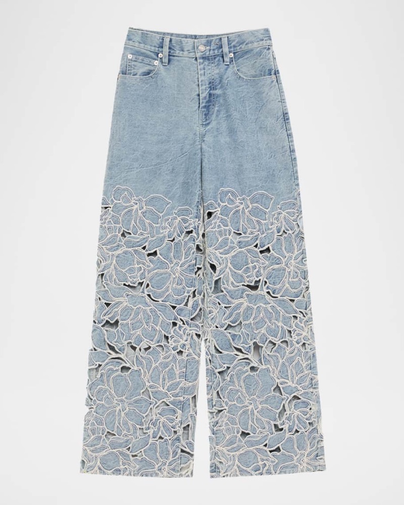 blank jeans 刺繍ケース キュートなデニムのハート形刺繍が施されたファブリック 4色 iPhone用