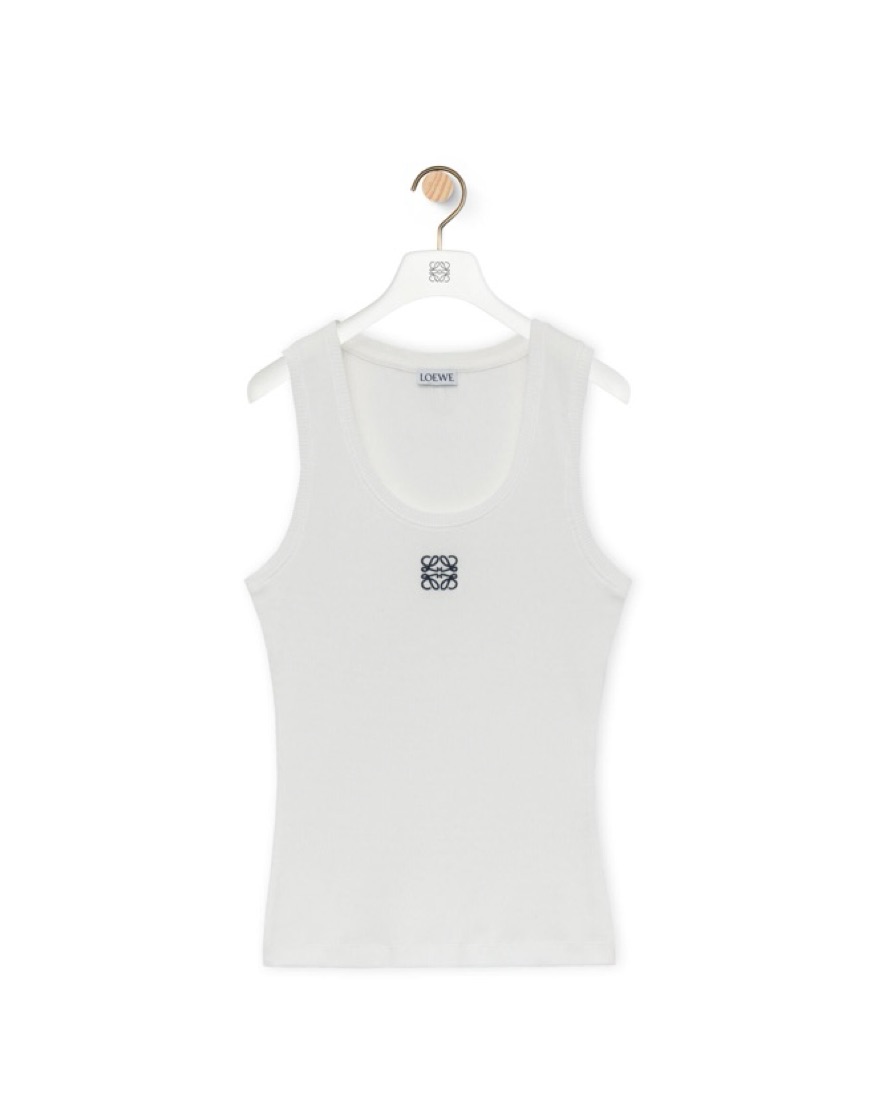 LOEWEキャミソール Loewe Anagram Tank Top In Cotton by Loewe - Pickle