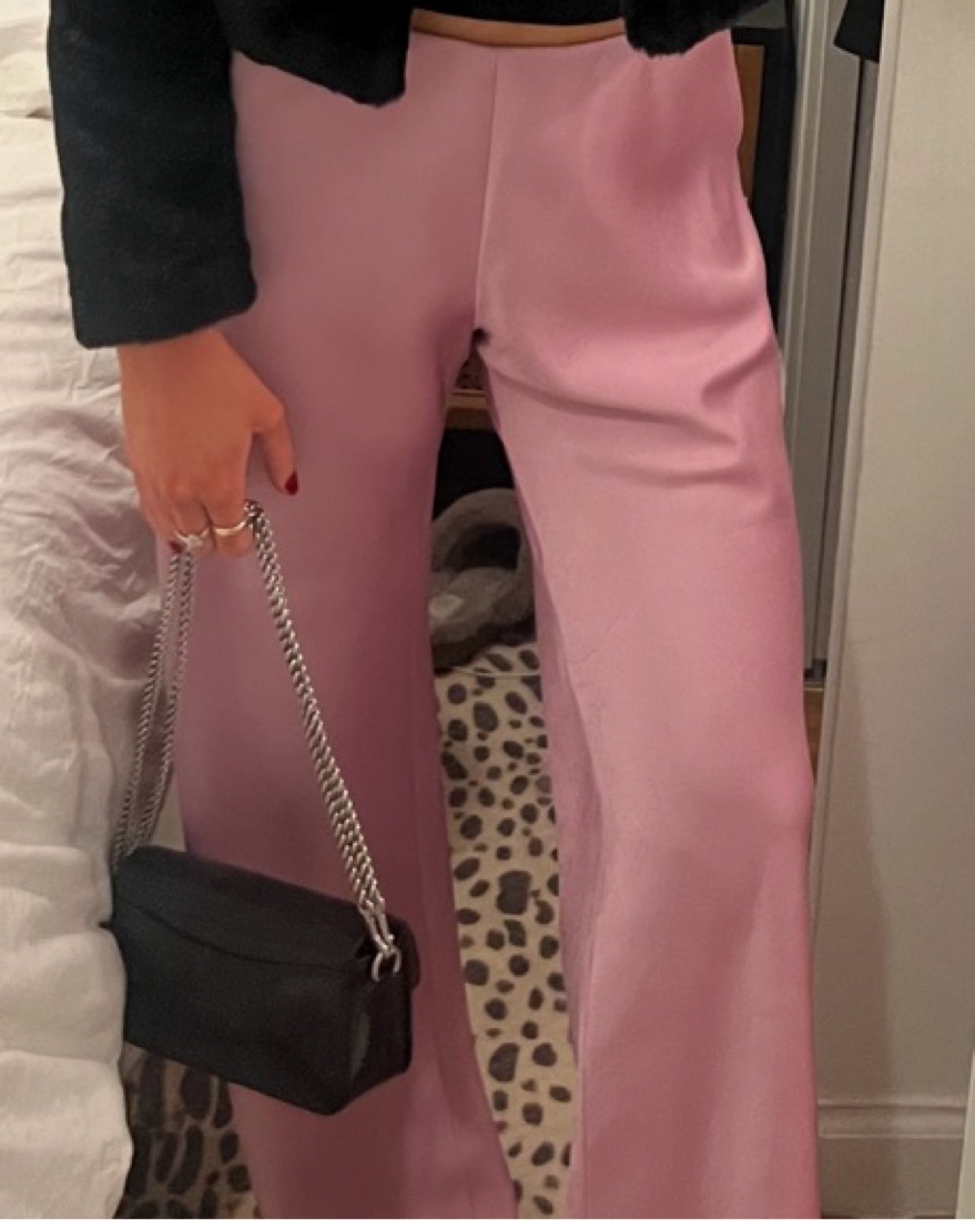 Pink Vince Satin Bias Pants by Vince - Pickle