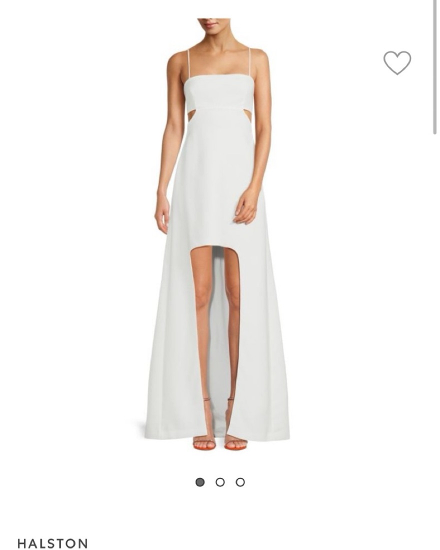 ホワイトビスク　pucci（プッチ）【 ルイーズ・ブロンニャール 】胸像 Halston High-Low White Gown - Size 4 by Halston - Pickle