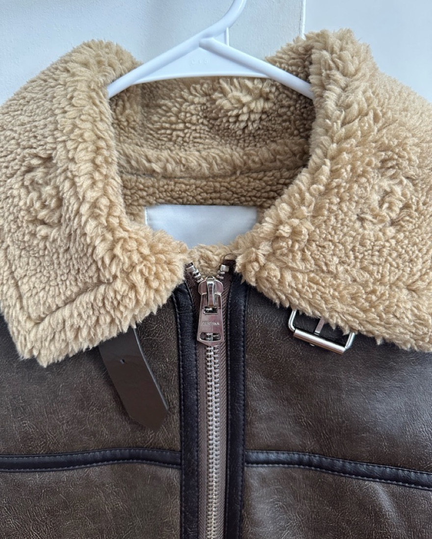 Bershka Brown Leather Jacket by Bershka - Pickle