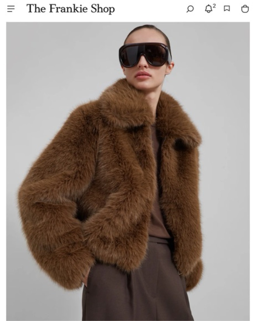 The Frankie Shop Sabrina Faux Fur Jacket by The Frankie Shop - Pickle