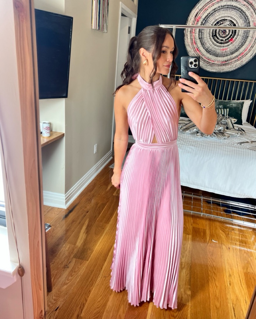 Renaissance Split Gown, XS in Light Pink by L'idee - Pickle