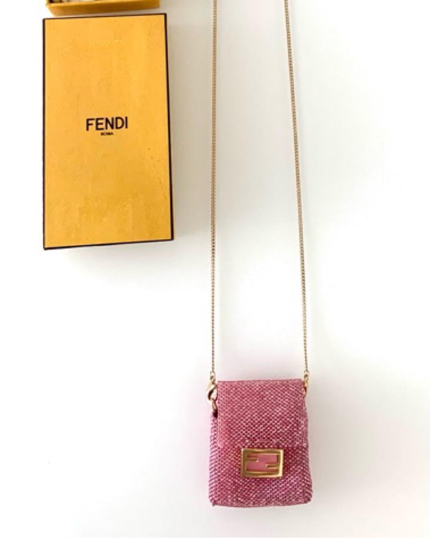 あ*）様 FENDI フェンディ バッグ チャーム PICO BAGUETTE Fendi Pico Baguette Charm Beads Yellow 2198511