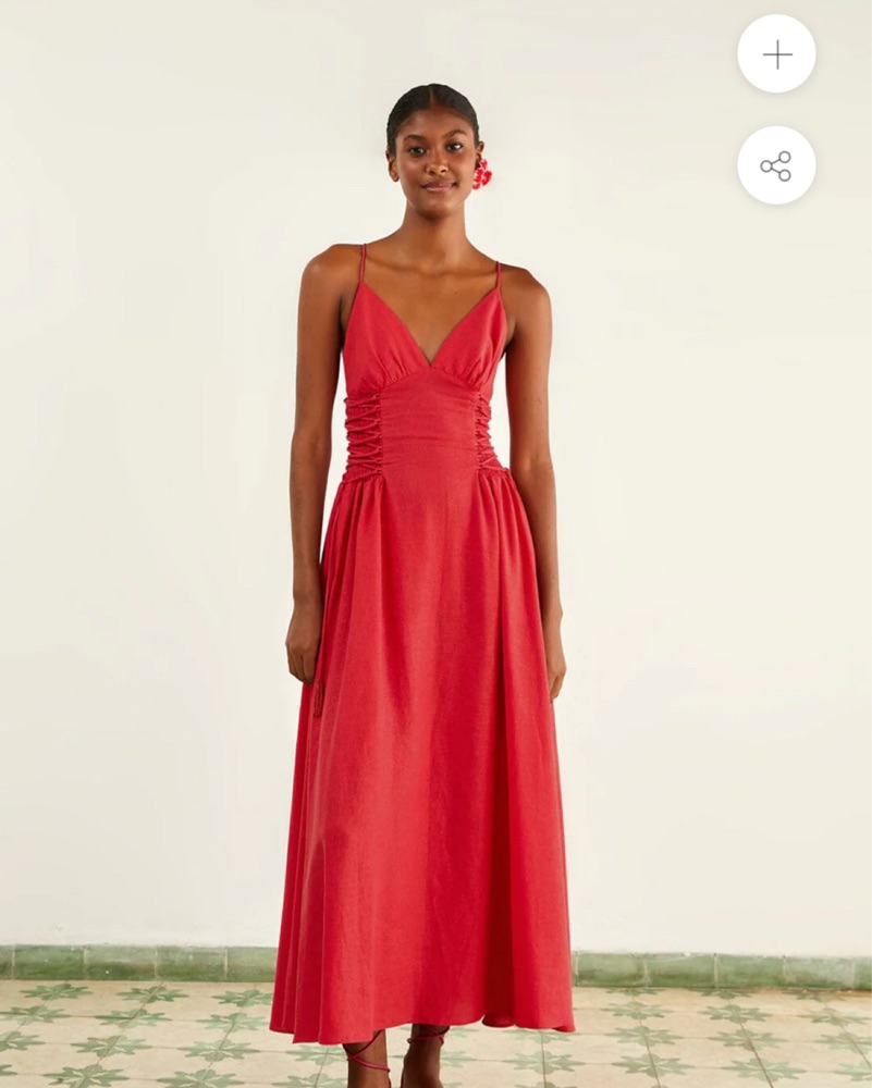 Farm Rio Red Midi Dress by Farm Rio - Pickle