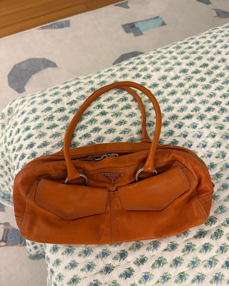 Vintage Orange Prada Bag by Prada - Pickle