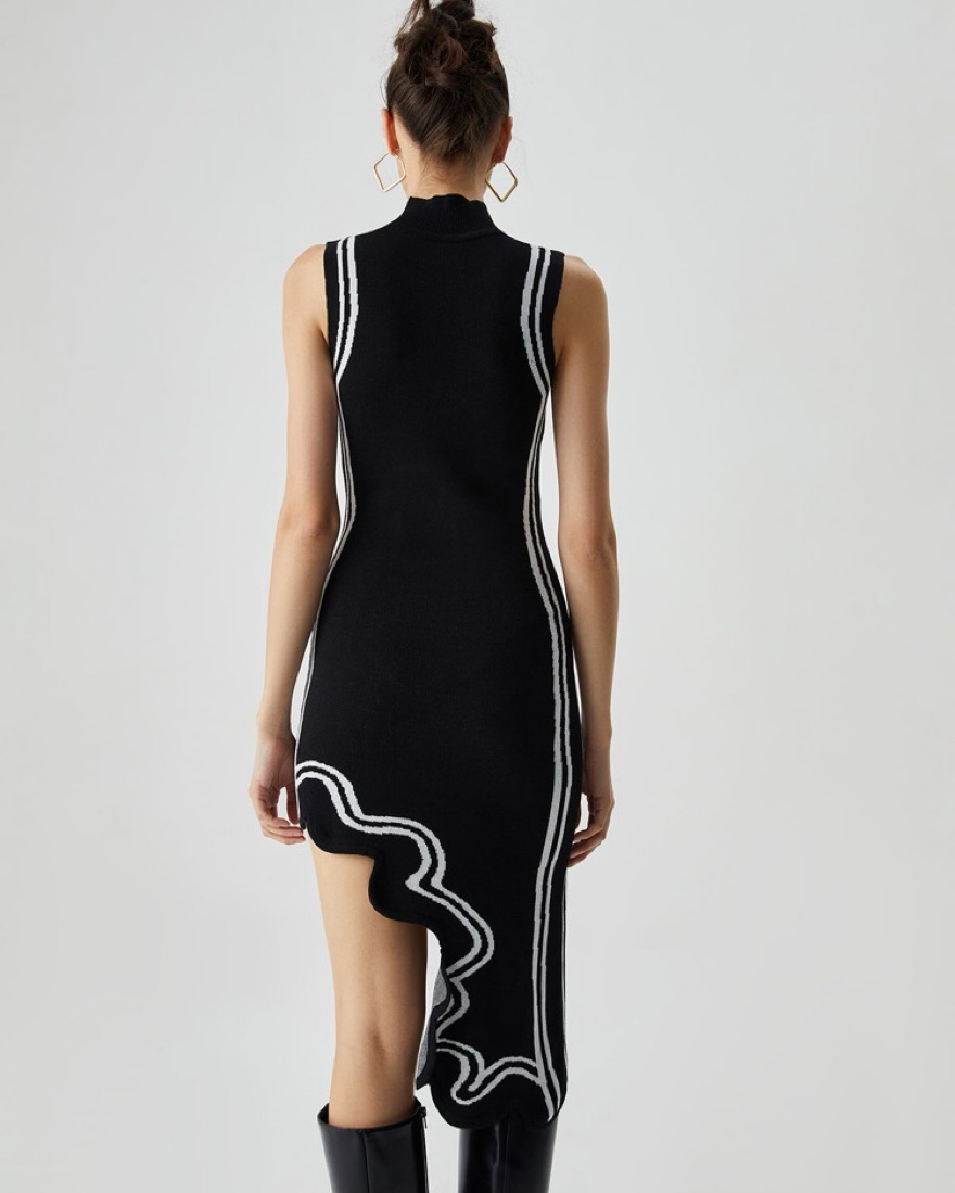 新品未使用　riu Stripe asymmetry hem dress Stripe asymmetry hem dress riu R i u 2025 Summer 公式オンライン