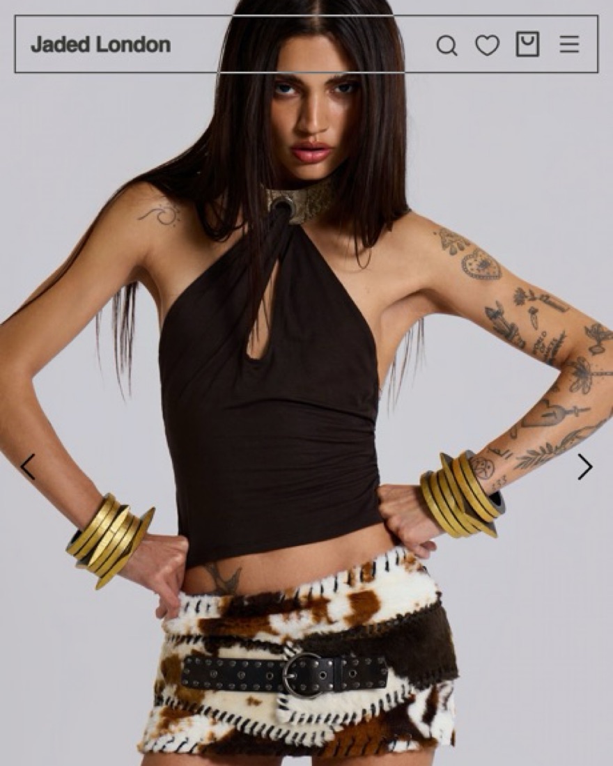 Jaded London Zora Brown Backless Choker by Jaded London - Pickle