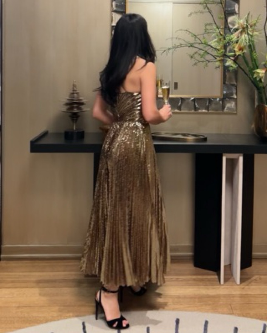Ralph Lauren Purple Label Gold Dress by Ralph Lauren - Pickle