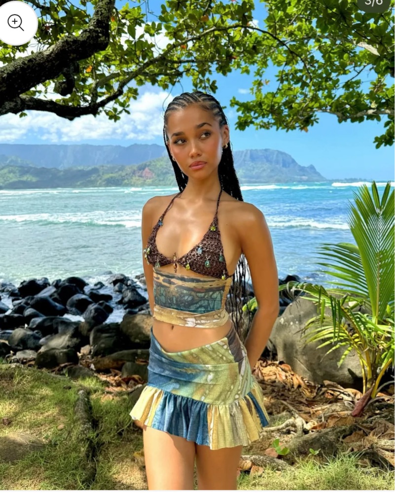 Ella Mia Crochet top + Skir by Vintage / Thrifted - Pickle