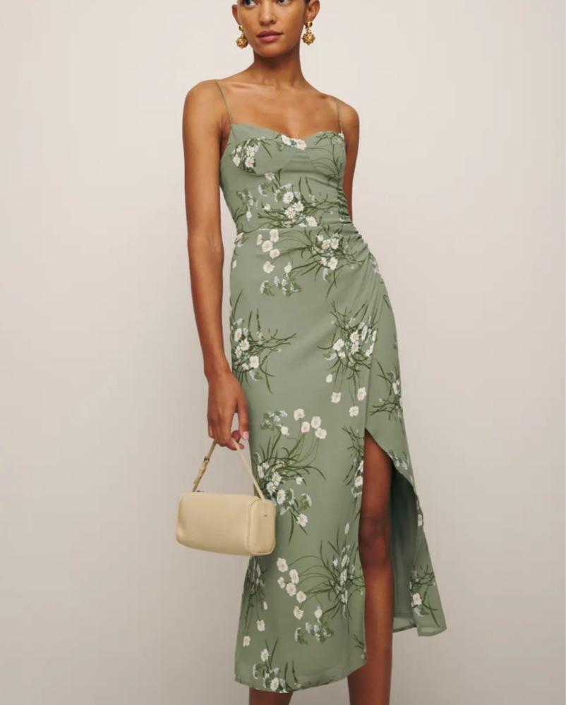 Reformation Kourtney Green Dress by Reformation - Pickle