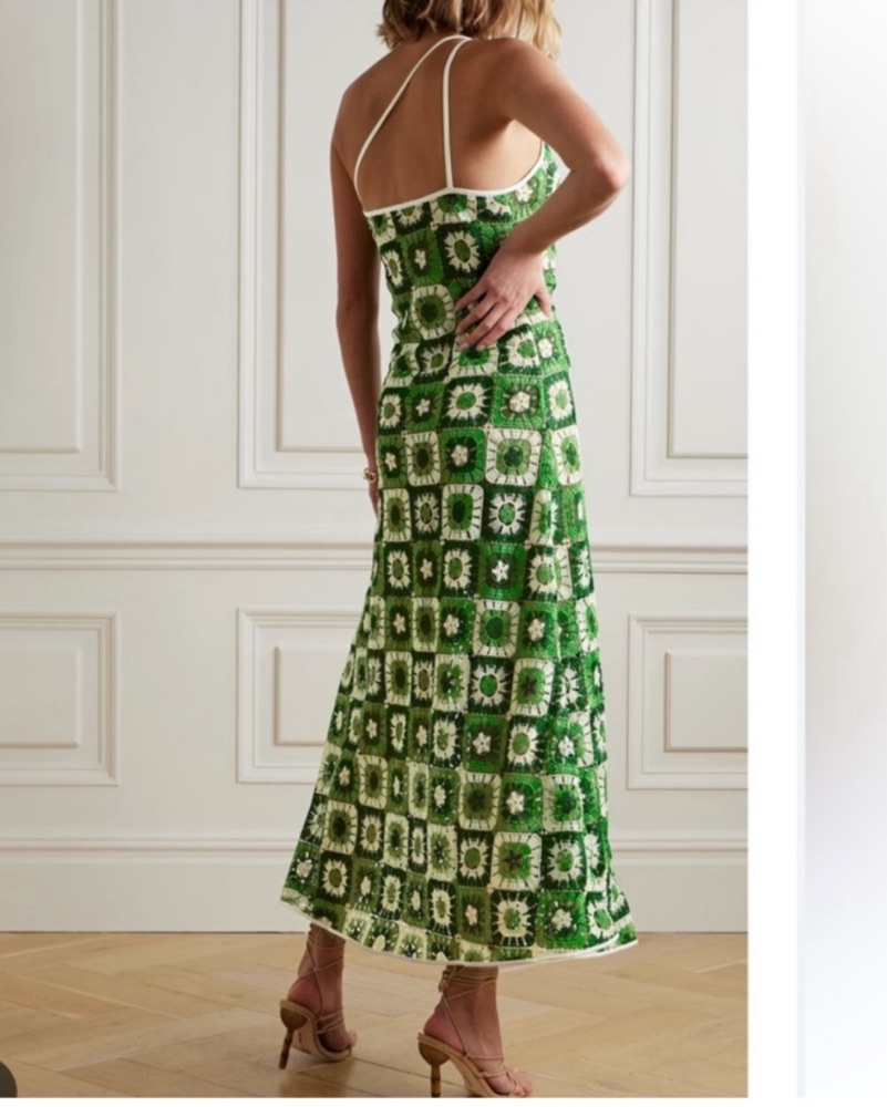 Johanna Ortiz Green Crochet Dress by Johanna Ortiz - Pickle