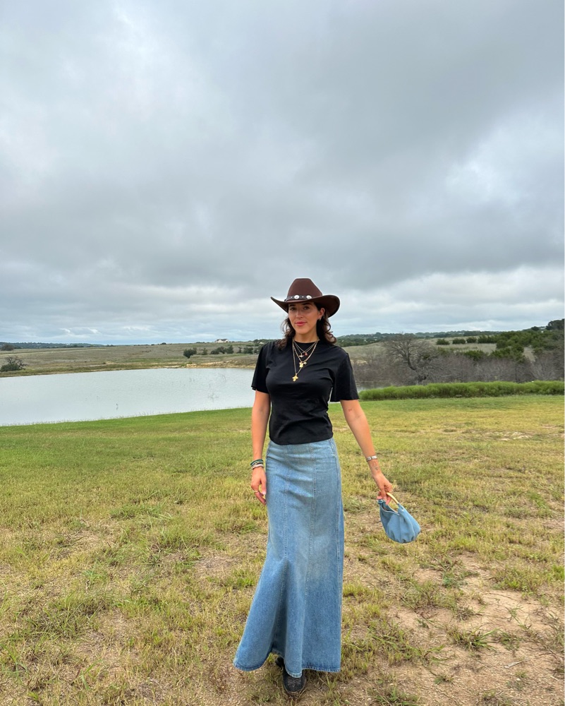 Haikure Shaquille Long Denim Skirt by Haikure - Pickle
