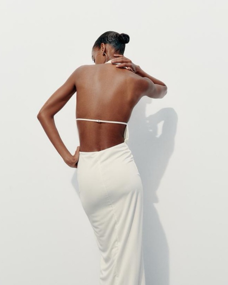 Zara draped halter dress by Zara - Pickle