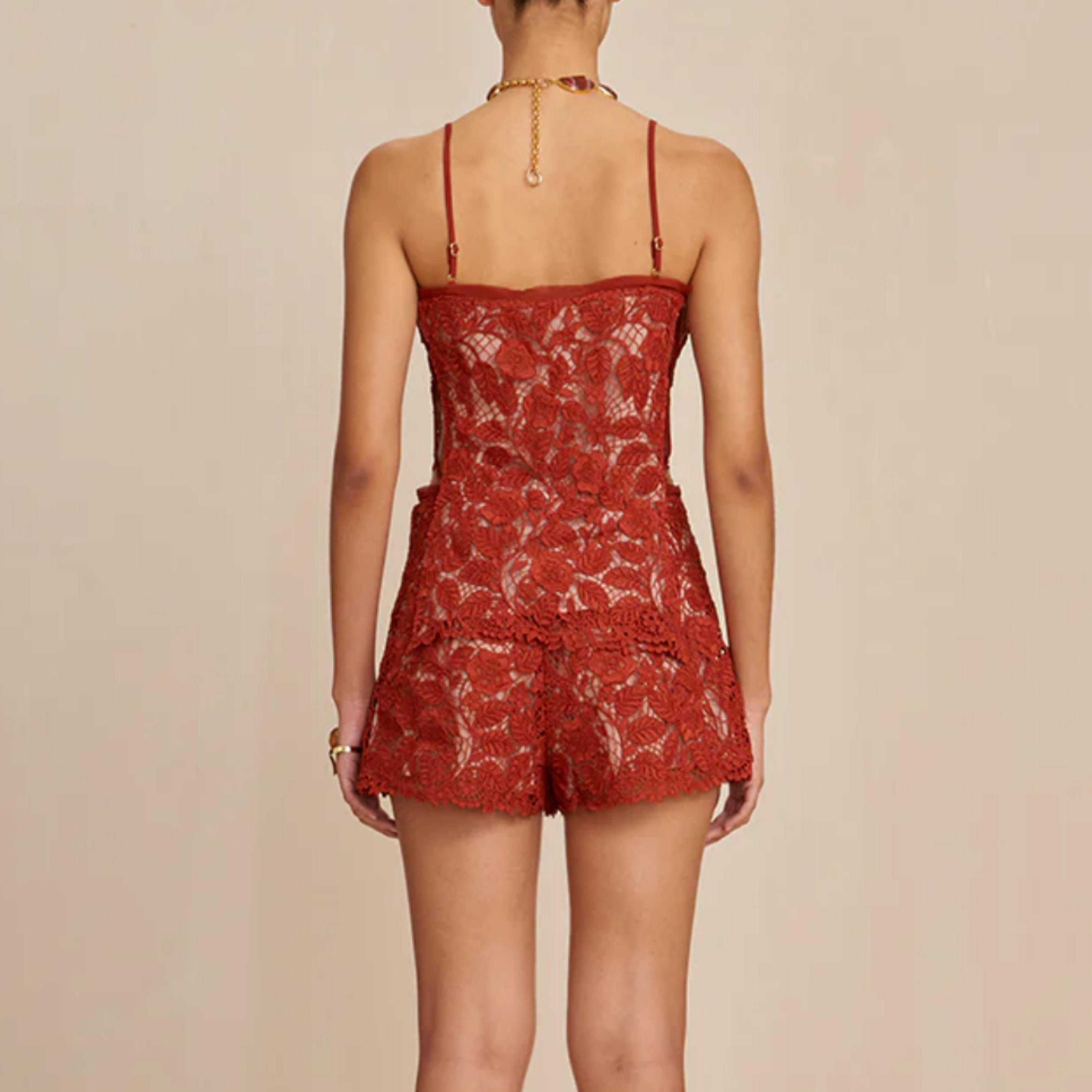 コスメティックプレイラバー　SEEK、GIANNA+ Cult Gaia Lorelei Top & Kya shorts by Cult Gaia - Pickle