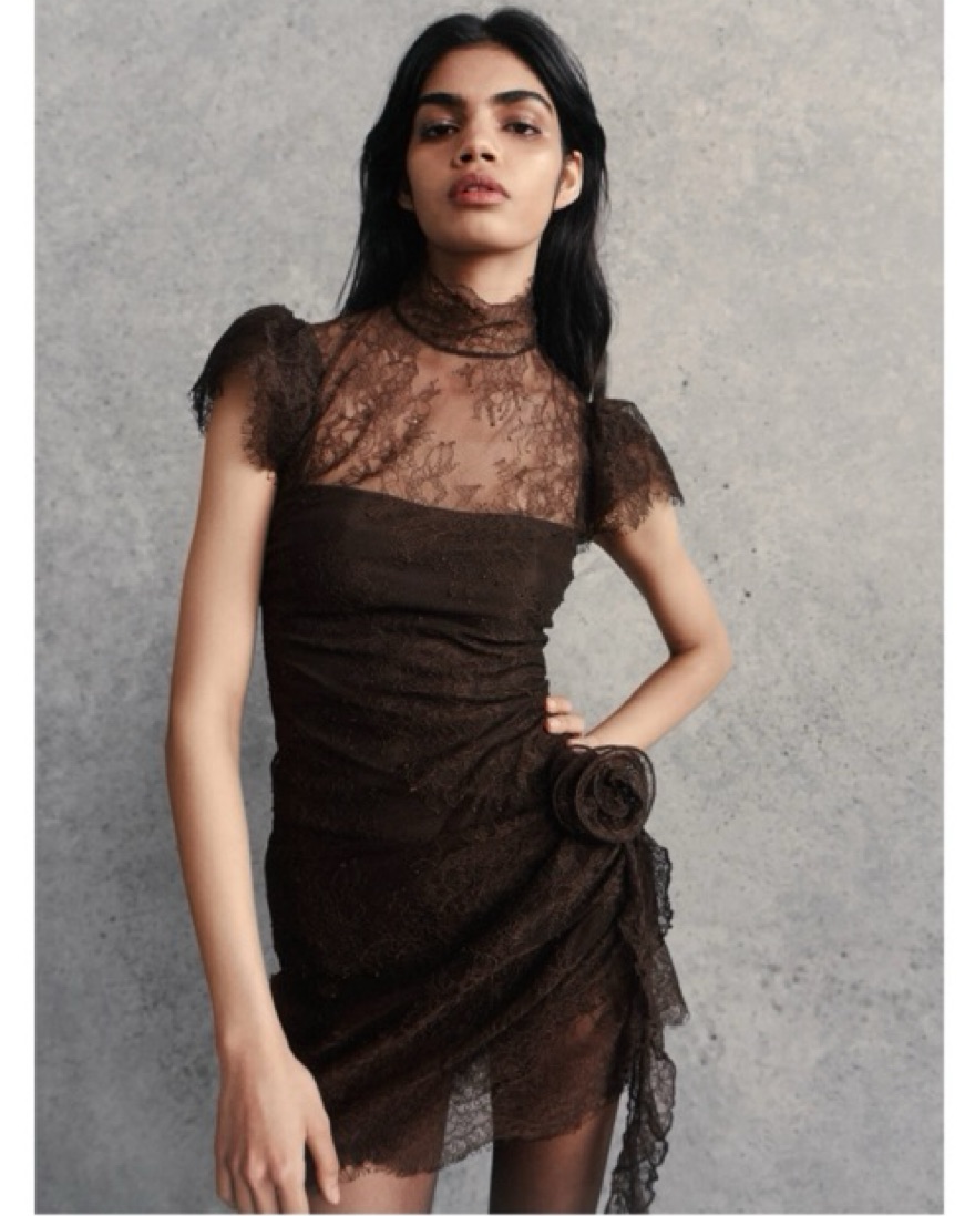 Lace Mini Party Dress by De La Vali - Pickle