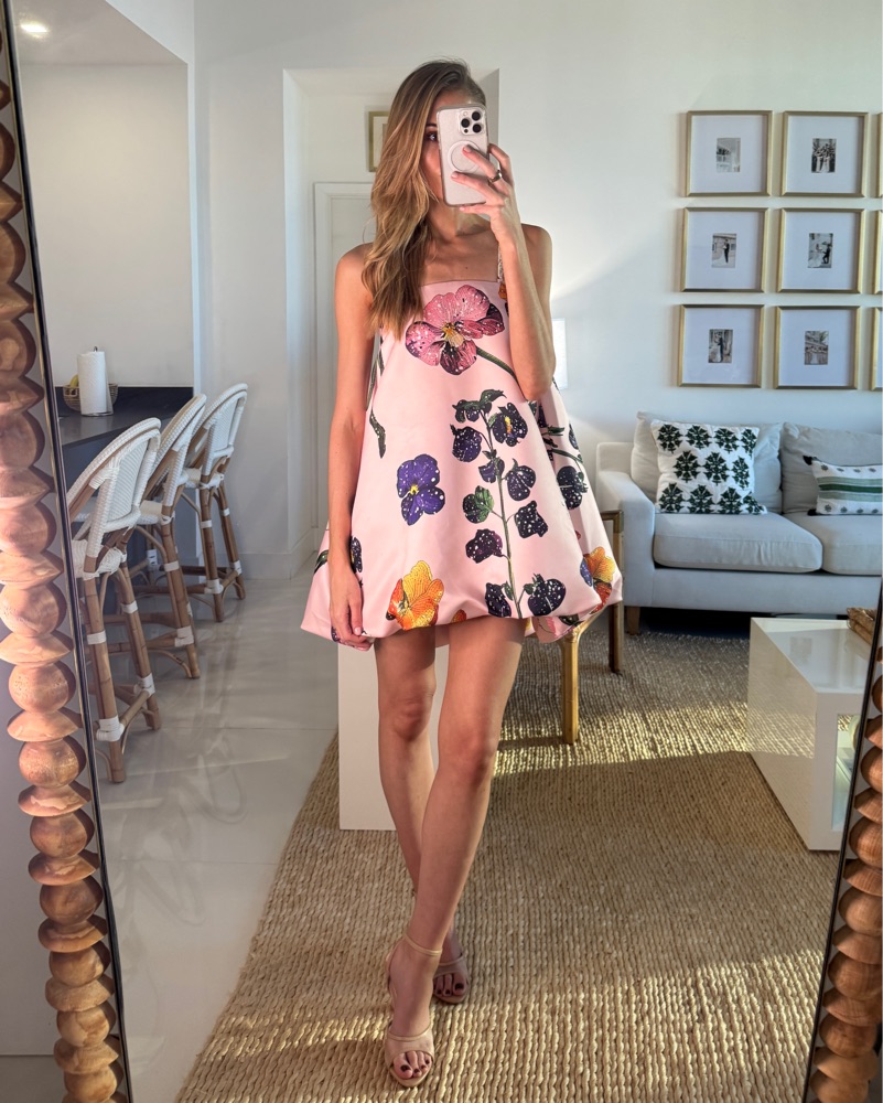 LiLi様 Leo Lin Patsy Puff Mini Dress by Leo Lin - Pickle