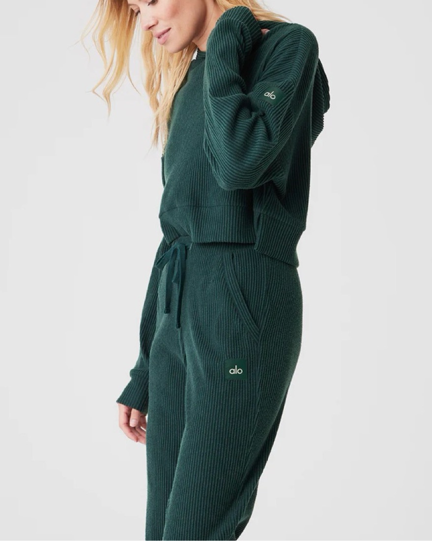 Alo Muse Hoodie And Sweatpants Set by Alo Yoga - Pickle