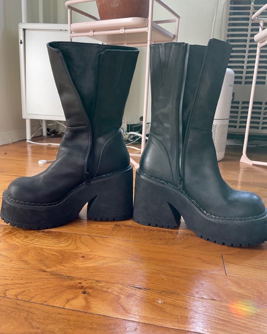 Black Unif Boots Size 8 by UNIF - Pickle