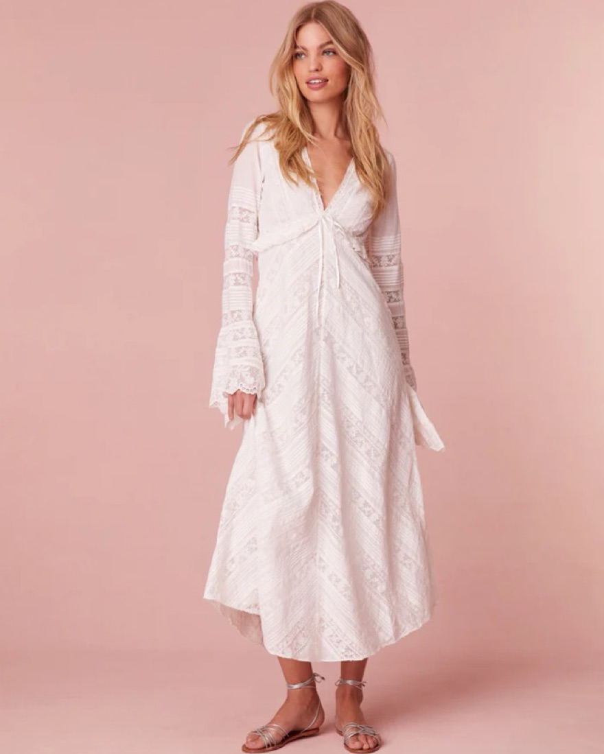 LoveShackFancy Weil Cotton Lace Dress by LoveShackFancy - Pickle