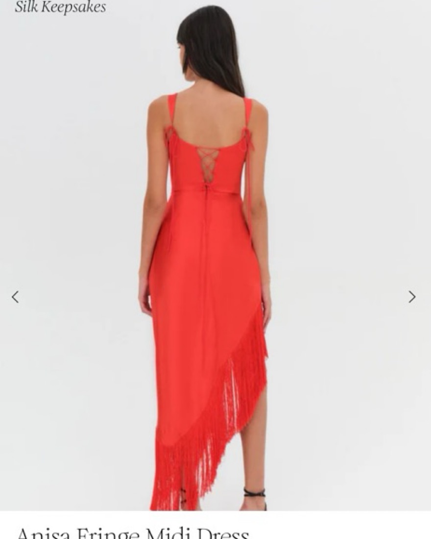 For Love And Lemons Red Fringe Dress by For Love & Lemons - Pickle