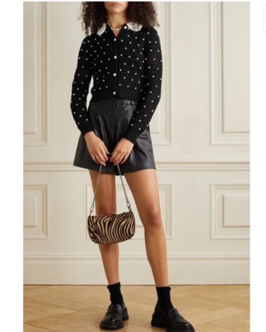 新品定価10万alice+oliviaパールクリスタル刺繍カーディガンジャケット Alice + Olivia Pearl Cardigan by Alice & Olivia - Pickle