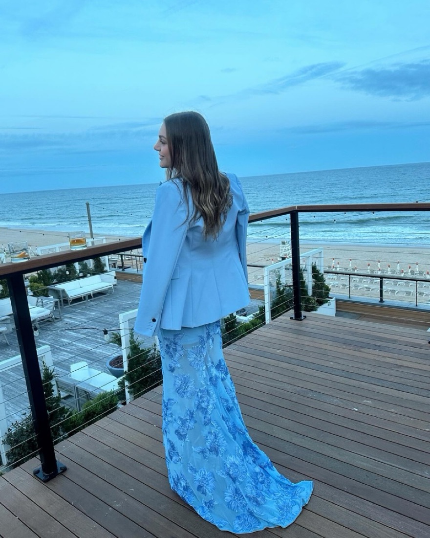 Rotate Alberty Floral Applique Mesh Gown by ROTATE Birger