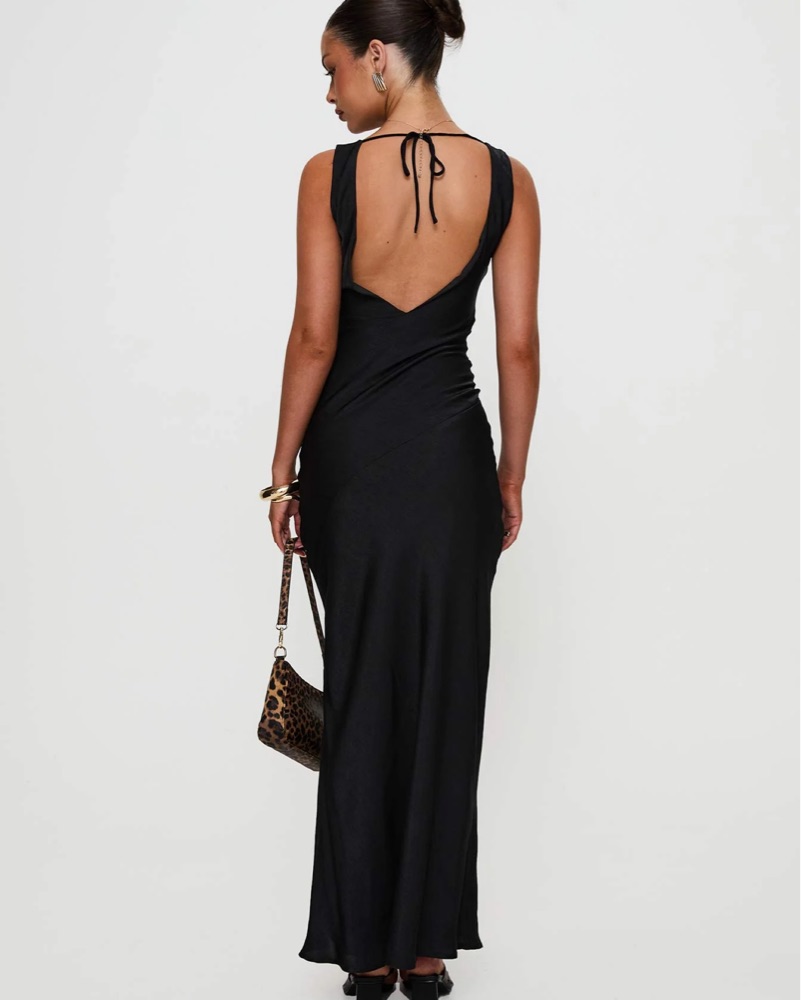 evening dress corset Satin Strapless Gown By Ladivine CD269 “Berlin” Black Dress Shoe website with dresses Size:6 Y
