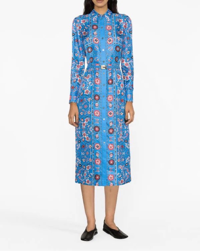 Tory Burch paisley-print silk shirtdress by Tory Burch - Pickle