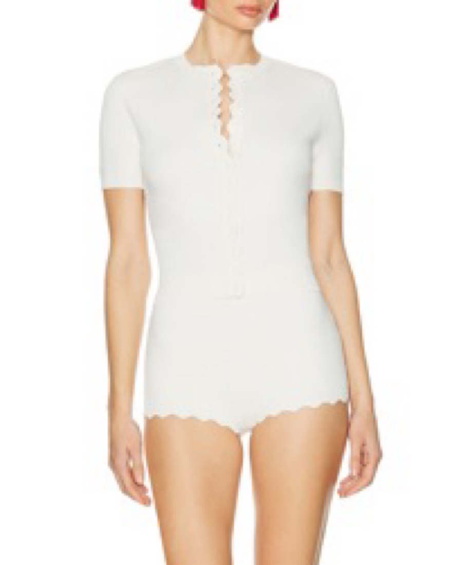 Helsa White Elvira Cardigan and Shorts by Helsa - Pickle