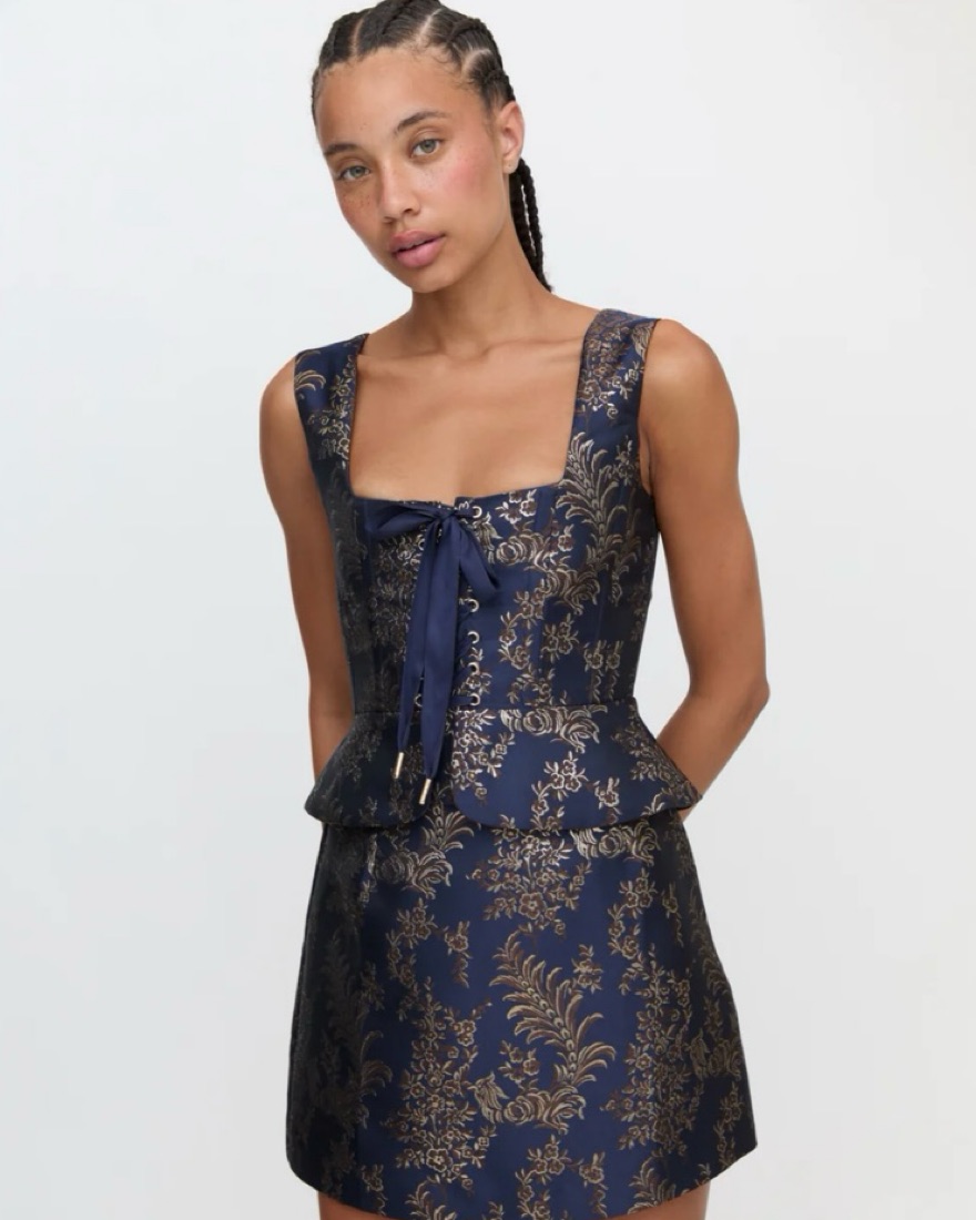 Hill House Birdie Top + Hallie Skirt Set by Hill House Home - Pickle