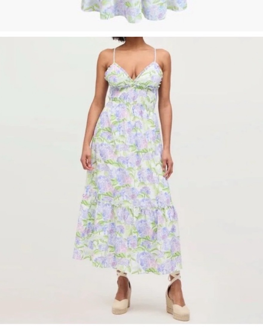 Dottie Nap Dress Hydrangea Crepe by Hill House Home - Pickle