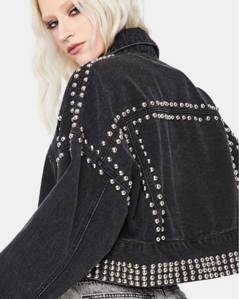 Vintage Black Studden Denim Jacket by Vintage / Thrifted - Pickle