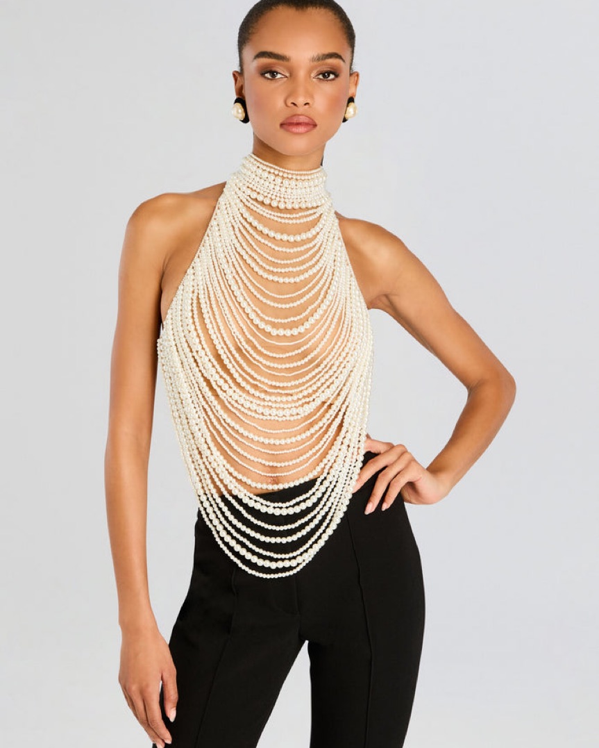 Retrofête ELSIE PEARL TOP Size Small by Retrofete - Pickle