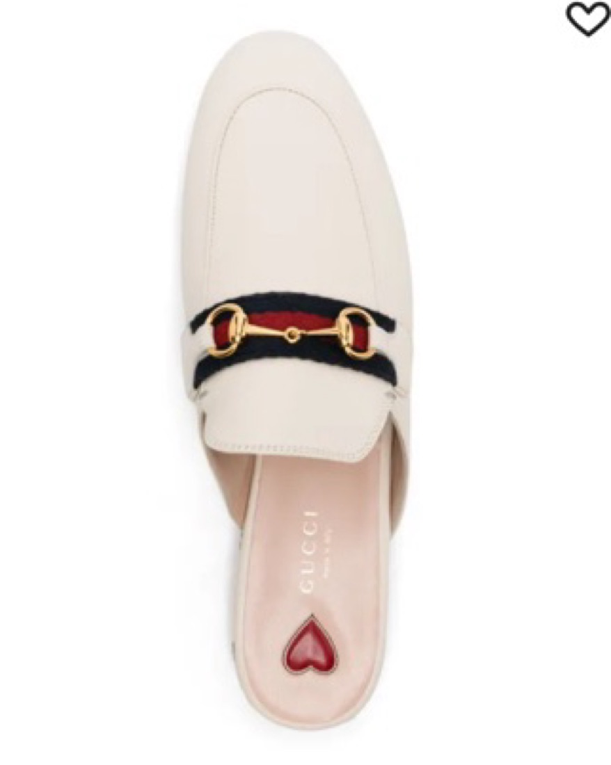 GUCCI ホワイトレザー スライドミュール Gucci Leather Slides by Gucci - Pickle
