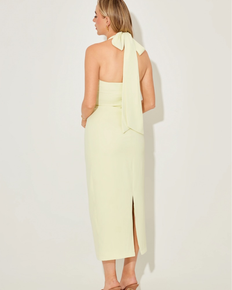 Odd Muse The Ultimate Muse V-Neck Midi by Odd Muse London - Pickle